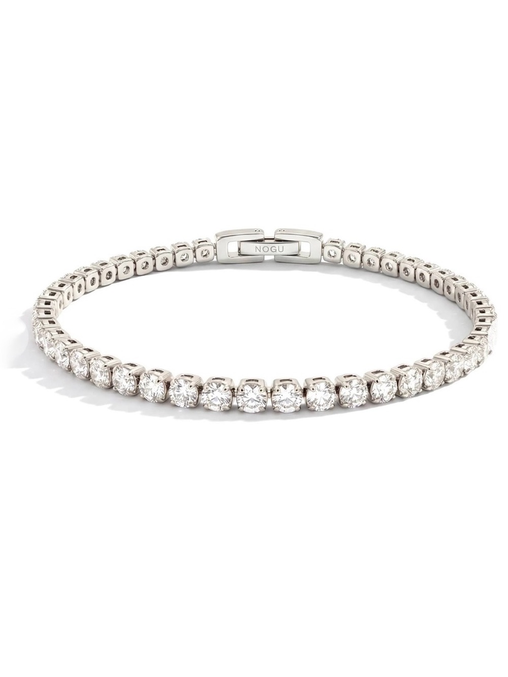 NWT NOGU Rhodium x Crystal | Tennis Club Bracelet (18 cm)